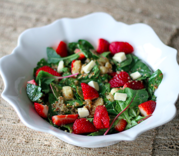 Bowl with Strawberry Quinoa salad